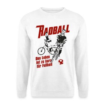 Radball, Cycleball, Hallenradsport - Unisex Pullover - Weiß - Vorne