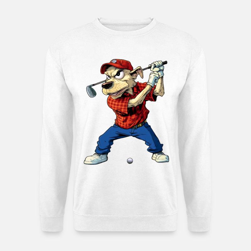 Hunde Golf - Unisex Pullover - Weiß