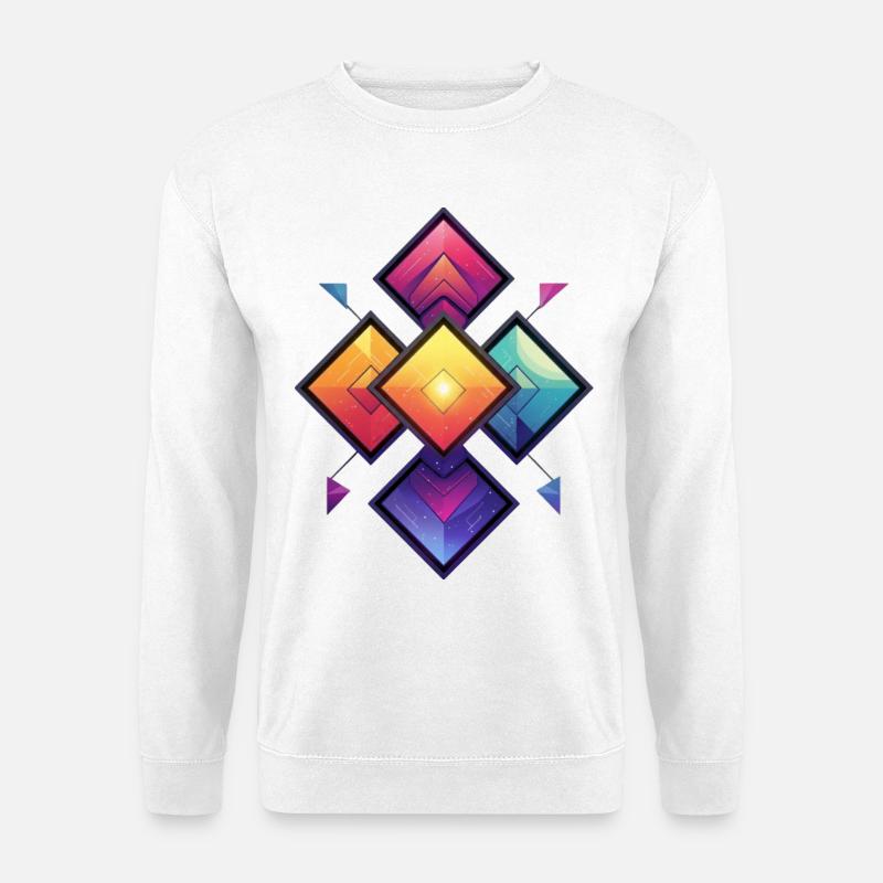 Rainbow Diamond Kaleido - Unisex Sweatshirt - white