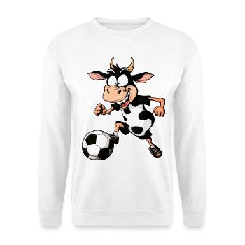 Cow Footballer - Unisex Sweatshirt - white - Front