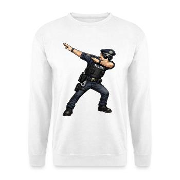 Dabbing Polizist - Unisex Pullover - Weiß - Vorne