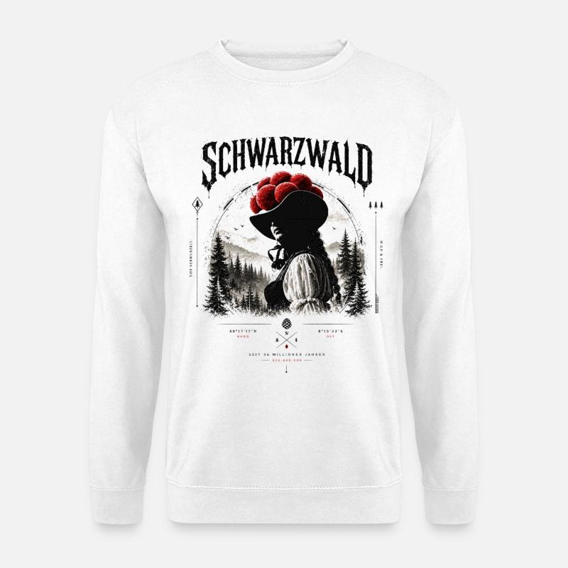 Schwarzwald Bollenhut Portrait - Unisex Pullover - Weiß