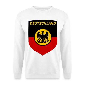 Deutschland Schildflagge mit Adler - Unisex Pullover - Weiß - Vorne