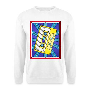 Buntglas-Kassettenbandillustration - Unisex Pullover - Weiß - Vorne