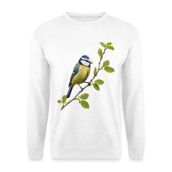 Blaumeise - Unisex Pullover - Weiß - Vorne