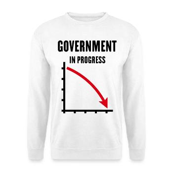 Government In Progress (Government Policy / POS2C) - Unisex Sweatshirt - white - Front