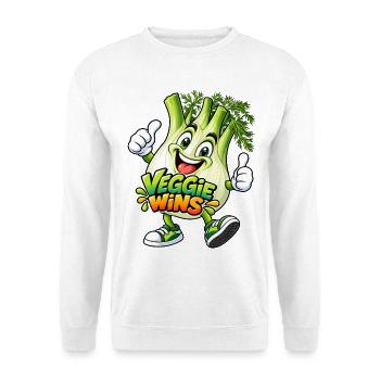 Lustiger Fenchel - Unisex Pullover - Weiß - Vorne - Alina (178cm) & Michal (187cm)