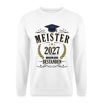 Meister 2027 - Unisex Pullover - Weiß - Vorne - Alina (178cm) & Michal (187cm)