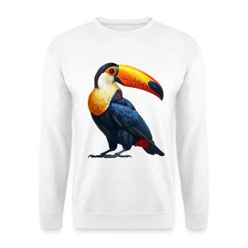 Tukan - Unisex Pullover - Weiß - Vorne - Alina (178cm) & Michal (187cm)
