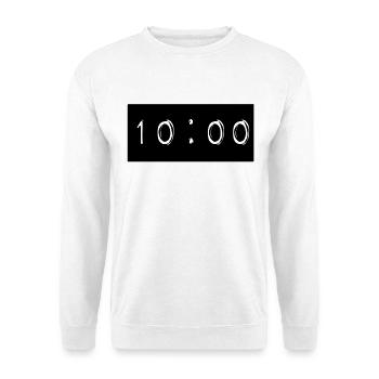 10:00 - Unisex Pullover - Weiß - Vorne