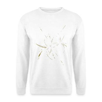 Goldene Linienkaskade - Unisex Pullover - Weiß - Vorne