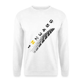 Vitesses - Moto - Circuit / noir - Sweat-shirt Unisexe - blanc - Devant