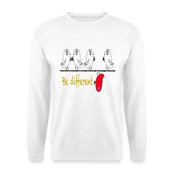 Soyez différent / oiseaux / dictons / tendance - Sweat-shirt Unisexe - blanc - Devant