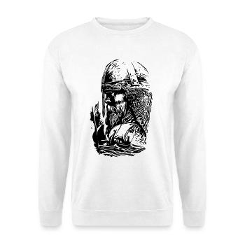 Vikings avec navire - Sweat-shirt Unisexe - blanc - Devant