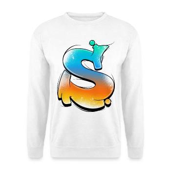 S-Farbverlauf Neon Spritzer - Unisex Pullover - Weiß - Vorne