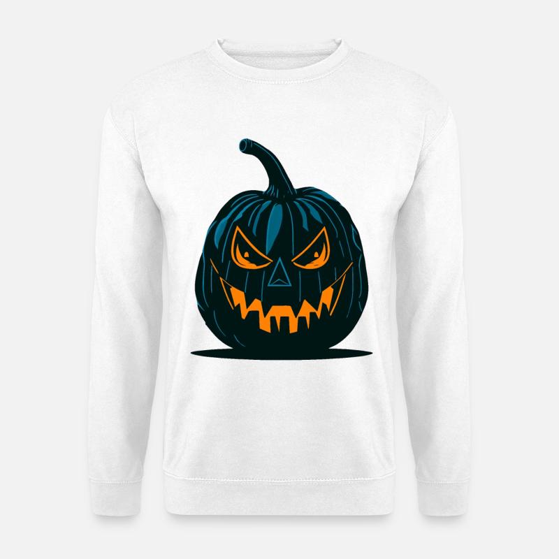 Glowing Jack-o'-Lantern Pumpkin Design - Unisex Sweatshirt - white