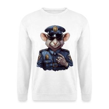 Ratten Polizist - Unisex Pullover - Weiß - Vorne