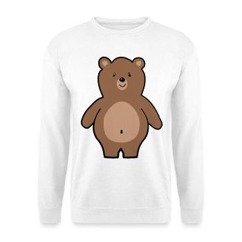 Bär - Unisex Pullover - Weiß - Vorne - Alina (178cm) & Michal (187cm)