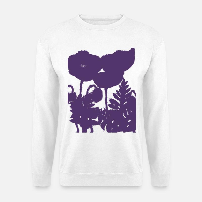 Mohnblumen - Unisex Pullover - Weiß