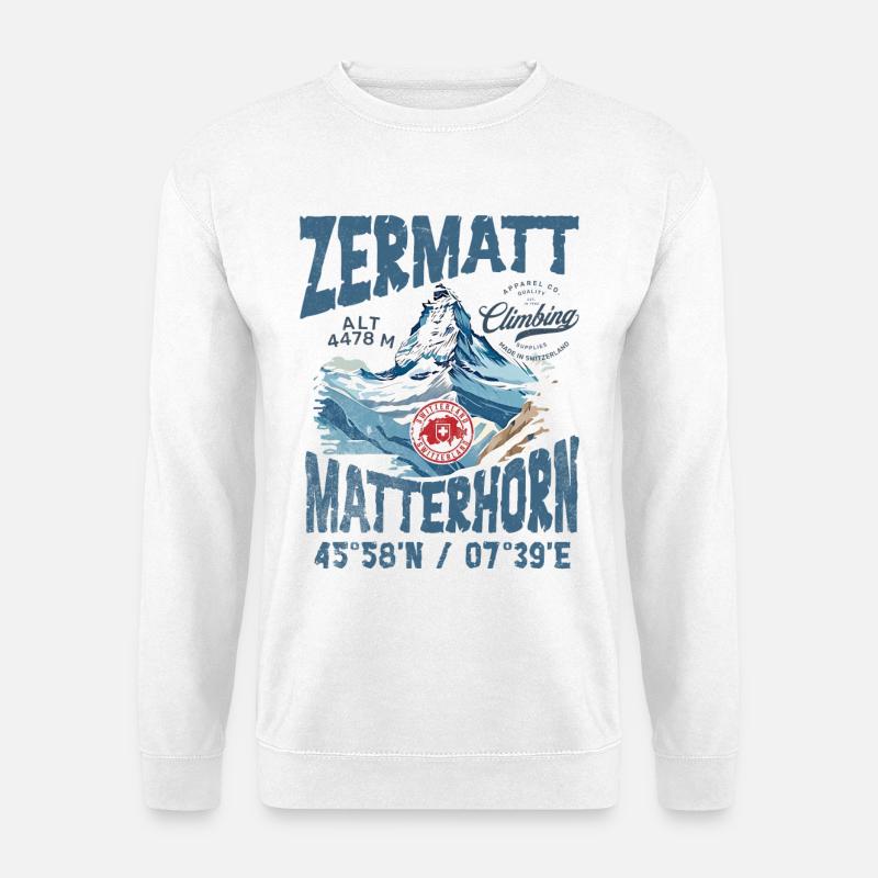 Zermatter Klettern 2 - Unisex Pullover - Weiß
