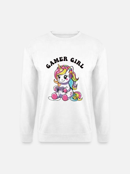 Gamer Girl - Unisex Pullover - Weiß