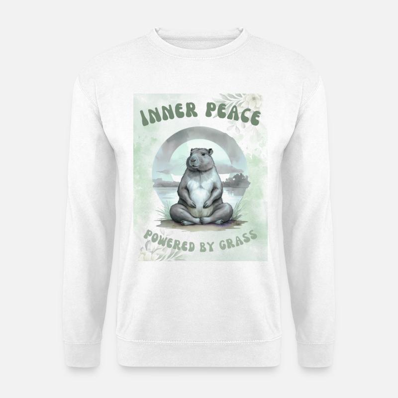 Inner Peace – Powered by Grass - Unisex Pullover - Weiß