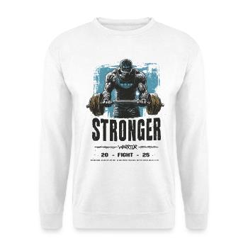Plus fort - Sweat-shirt Unisexe - blanc - Devant