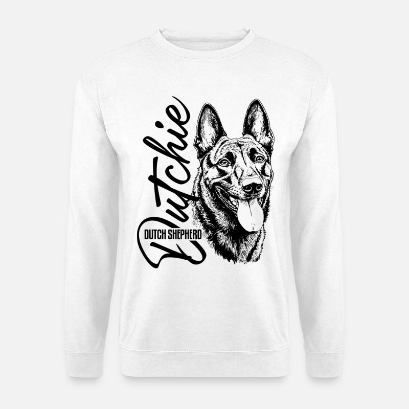 Dutchie - Holländischer Schäferhund - Unisex Pullover - Weiß