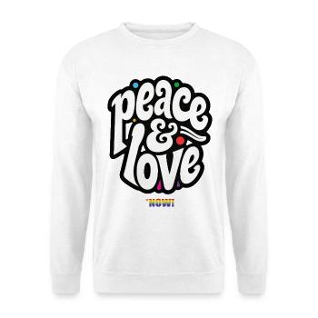 PEACE LOVE #5 - let's talk - Unisex Sweatshirt - white - Front