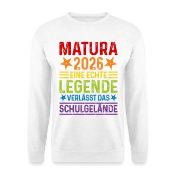 Matura 2026: A legend leaves the school grounds - Unisex Sweatshirt - white - Front