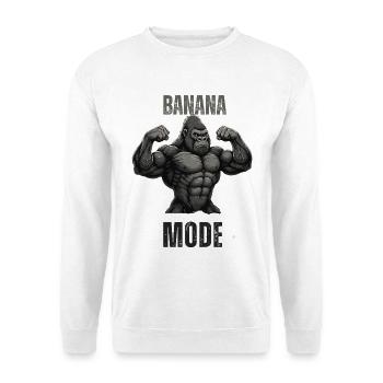 Banana Mode Muscle Gorilla - Unisex Sweatshirt - white - Front
