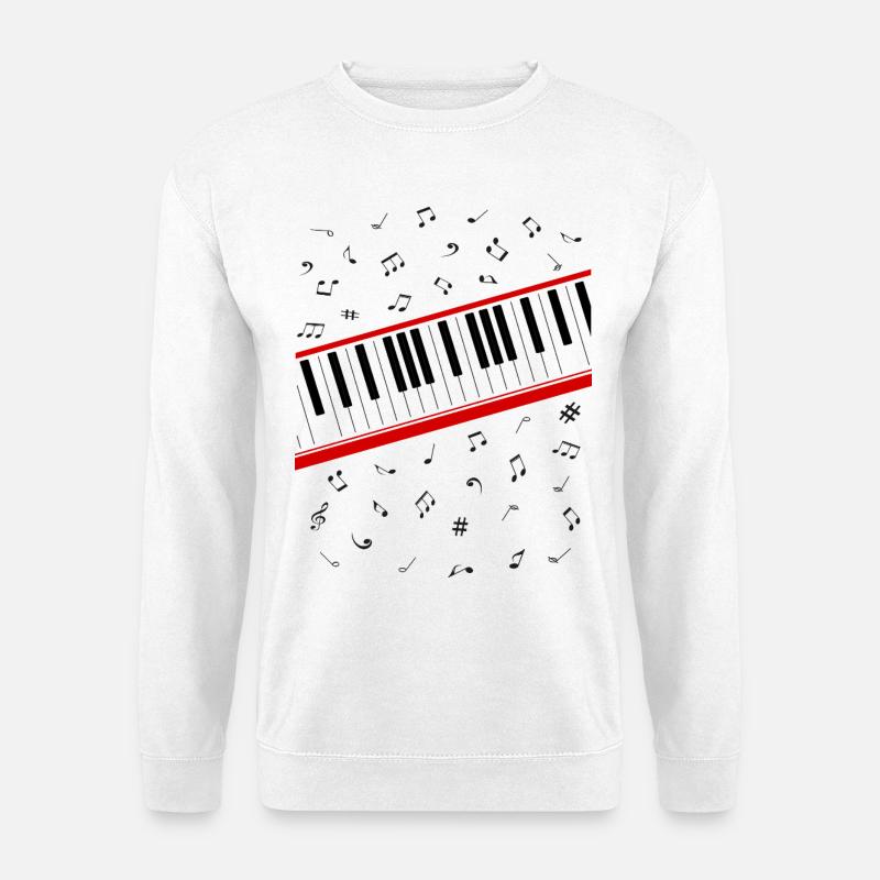 Beat It - Piano T-Shirt - Unisex Pullover - Weiß