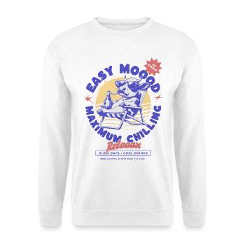 LoungeKuh am Sonnenuntergang - Unisex Pullover - Weiß - Vorne
