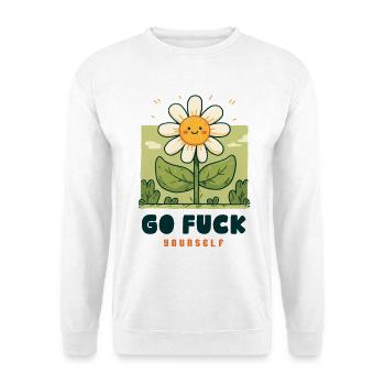 Freche Blume - Unisex Pullover - Weiß - Vorne