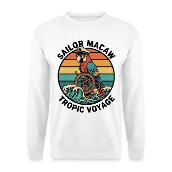 Parrot Sailor Macaw Tropic Voyage - Unisex Sweatshirt - white - Front