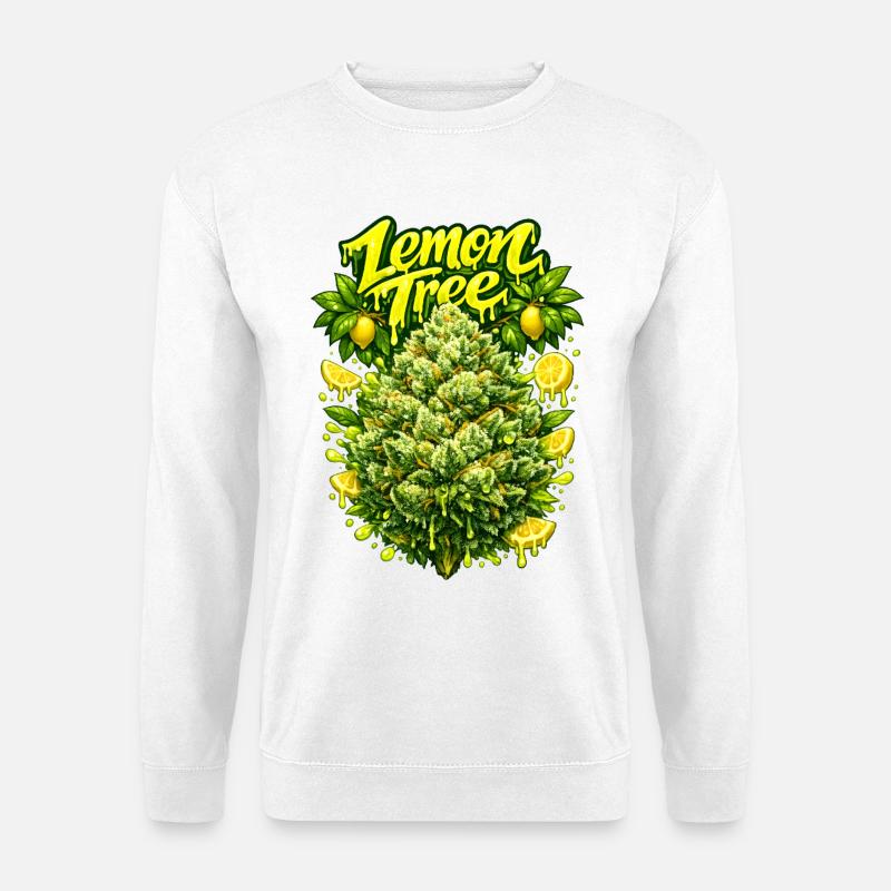 Zitronenbaum-Graffiti-Kunstdruck - Unisex Pullover - Weiß