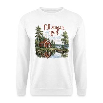 De Retour au Chalet Nostalgie Suédoise - Sweat-shirt Unisexe - blanc - Devant