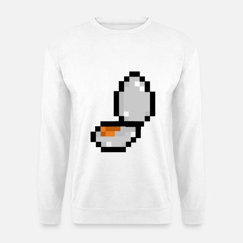 pixel egg - Unisex Sweatshirt - white