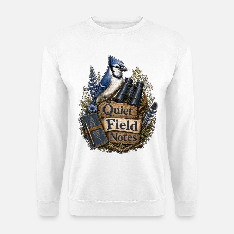 Quiet Field Notes Clouds - Unisex Sweatshirt - white