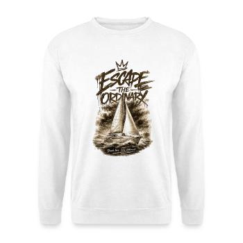 Segelboot Flucht aus dem Gewöhnlichen - Unisex Pullover - Weiß - Vorne