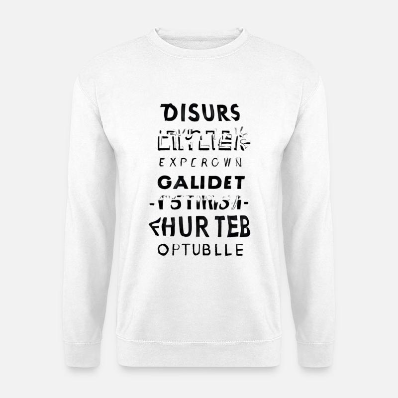 Cascade de texte buggé - Sweat-shirt Unisexe - blanc
