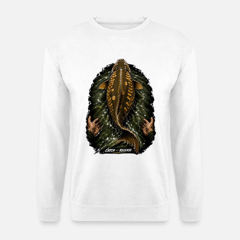 Catch & Release Karpfenfischen - Unisex Pullover - Weiß