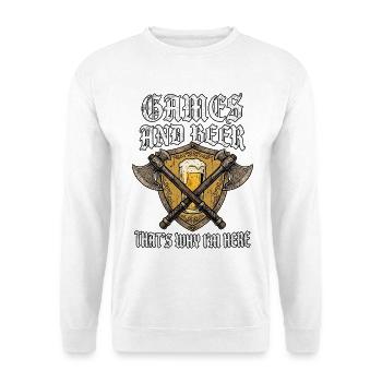 Bier Axt Und Mittelalter - Unisex Pullover - Weiß - Vorne