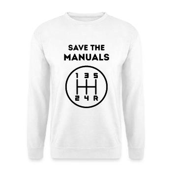 Rettet die Handbücher - Unisex Pullover - Weiß - Vorne