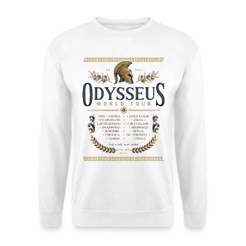 Odysseus World Tour Shirt Ancient Greek Mythology - Unisex Sweatshirt - white - Front