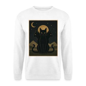 Moonbound Cats - Unisex Pullover - Weiß - Vorne
