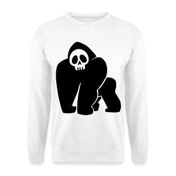 Crâne de gorille noir - Sweat-shirt Unisexe - blanc - Devant