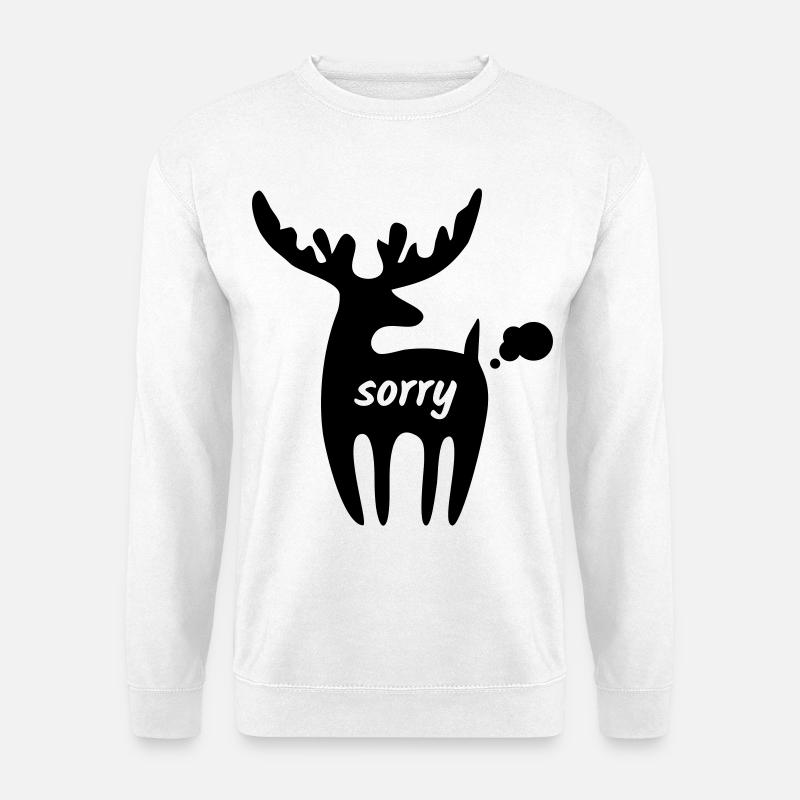 Pupsendes Rentier - Unisex Pullover - Weiß