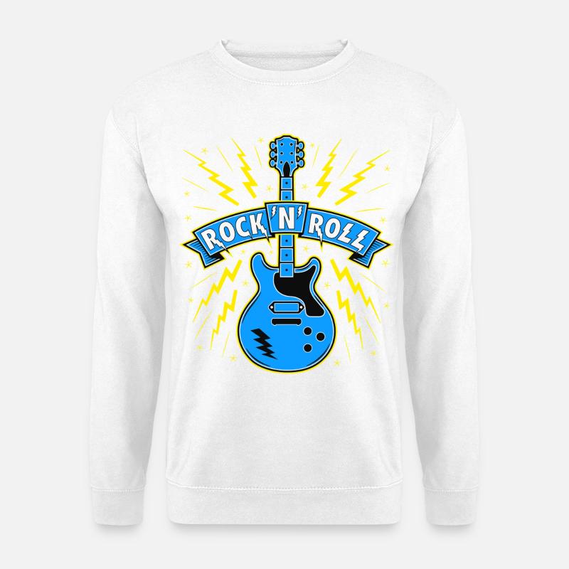Rock 'n' Roll Gitarre - Unisex Pullover - Weiß