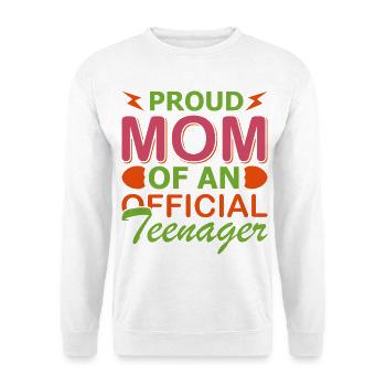 Stolze Mutter eines offiziellen Teenager-Shirts - Unisex Pullover - Weiß - Vorne